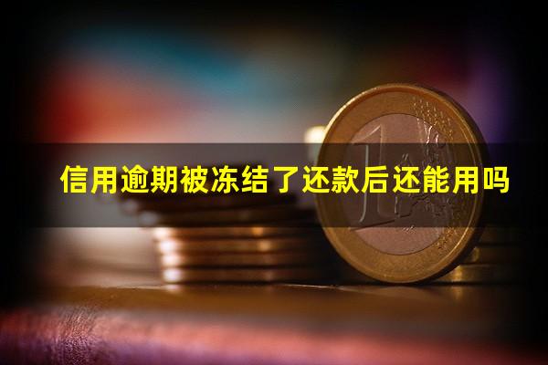 信用卡 逾期 冻结?信用逾期被冻结了还款后还能用吗?