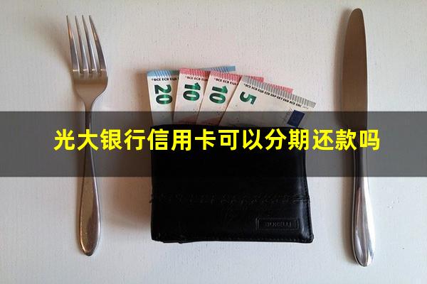 工商银行信用卡可以分期还款吗?光大银行信用卡可以分期还款吗?